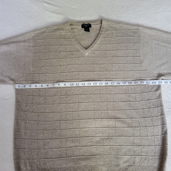 Dockers Men's Light Tan V-Neck Sweater - Picture 4 of 7